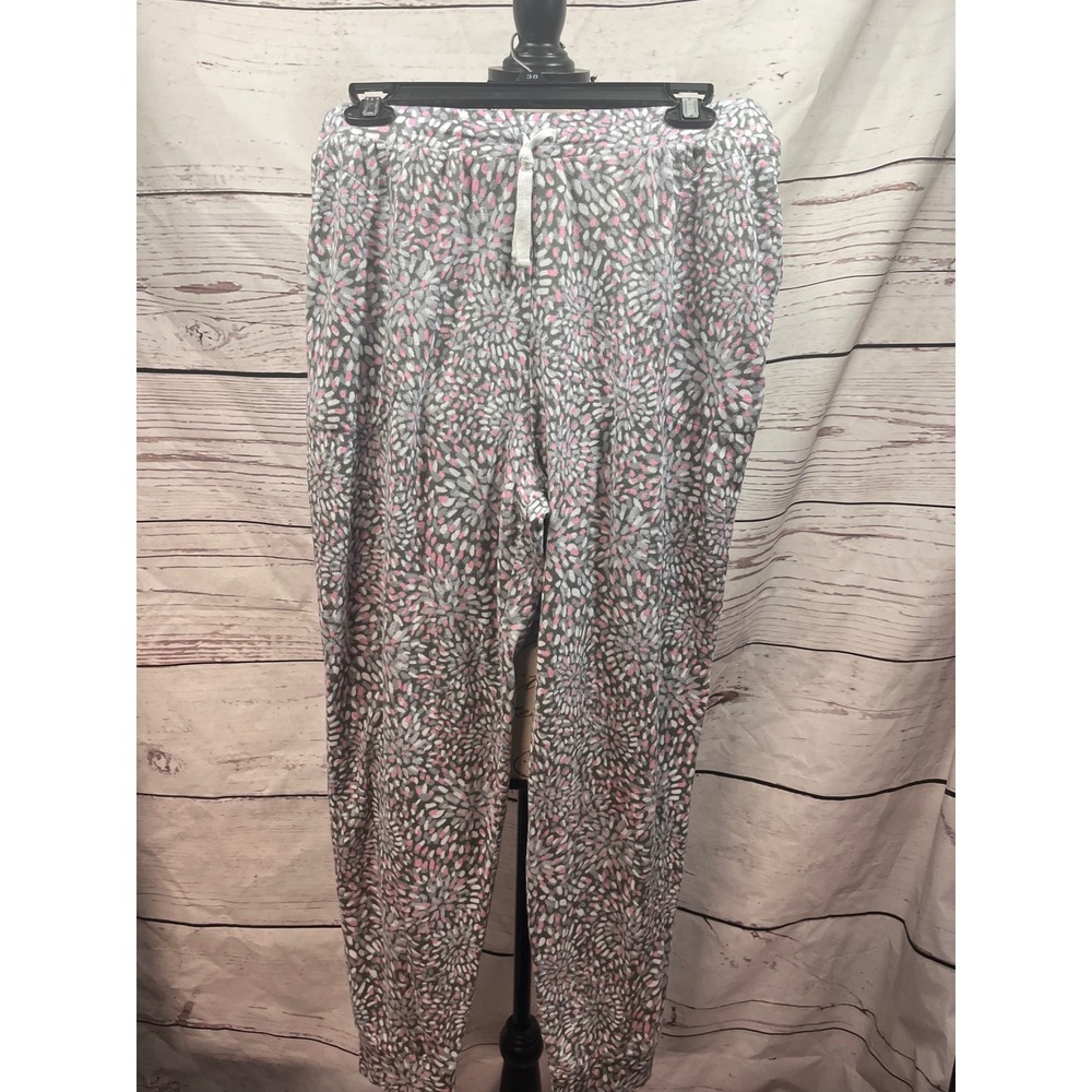 Simply Vera Vera Wang Womens Grey Pink Floral Pajama Jogger Pants Size M